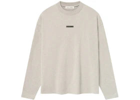 Fear of God Essentials Classic Long Sleeve Tee Heather Stone - vue secondaire B