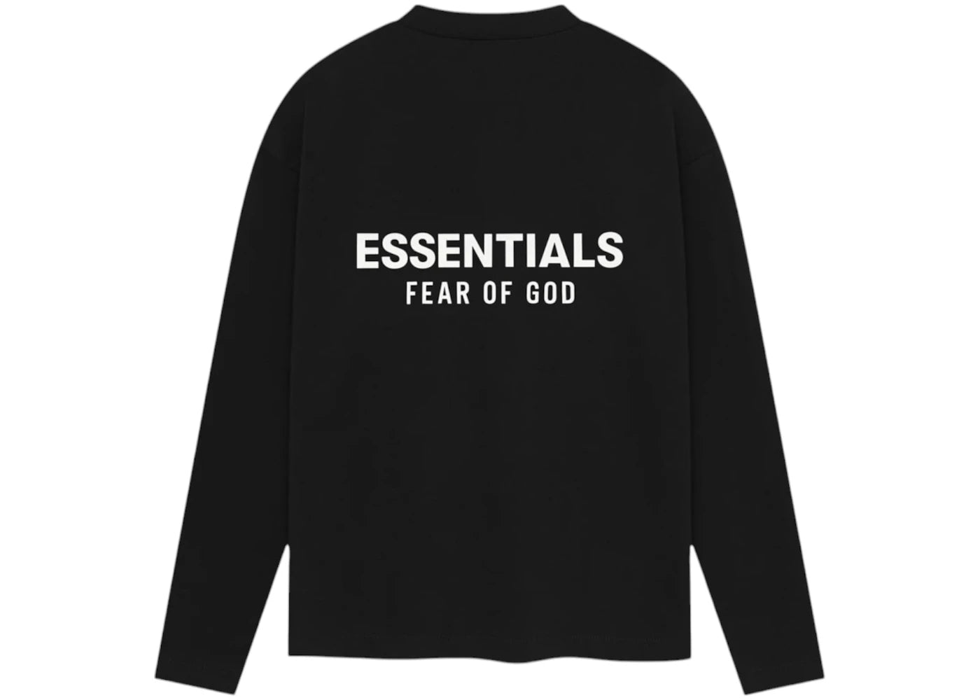 Fear of God Essentials Classic Long Sleeve Tee Jet Black - vue secondaire B
