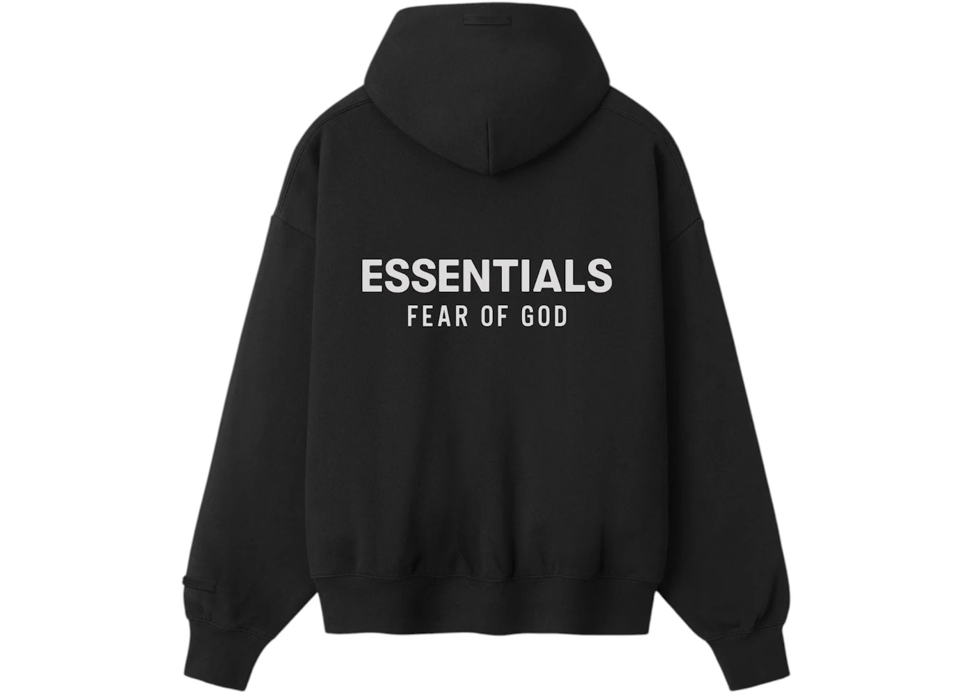 Fear of God Essentials Classic Zip-Up Hoodie (SS26) Vintage Black/White - vue secondaire B