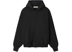Fear of God Essentials Classic Zip-Up Hoodie (SS26) Vintage Black/White