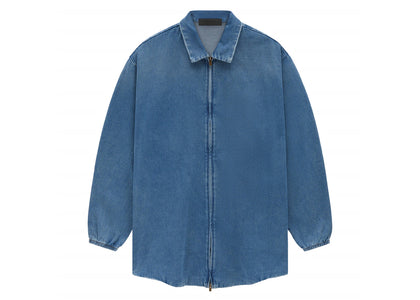 Fear of God Essentials Core Collection Denim Overshirt Medium Wash - apparel view 2