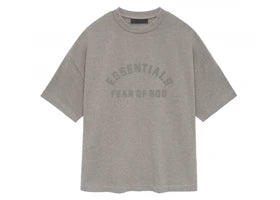 Fear of God Essentials Core Collection Heavy S/S Tee Heather Grey - vue 360