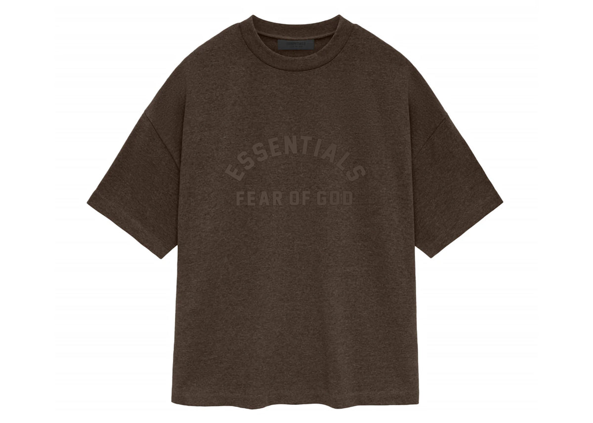 Fear of God Essentials Core Collection Heavy S/S Tee Heather Wood - vue 360