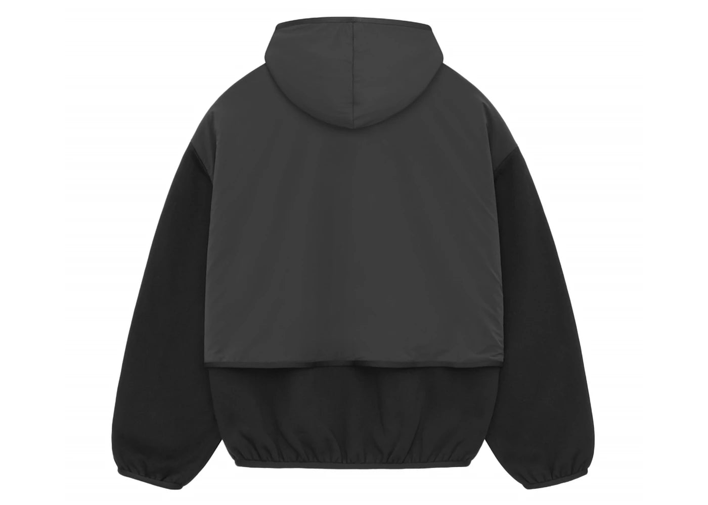Fear of God Essentials Core Collection Nylon Fleece Hooded Sweatshirt Black/ Black - vue secondaire B