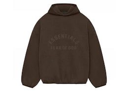 Fear of God Essentials Core Collection Nylon Fleece Hoodie Heather Wood/Wood - authentic Fear of God apparel
