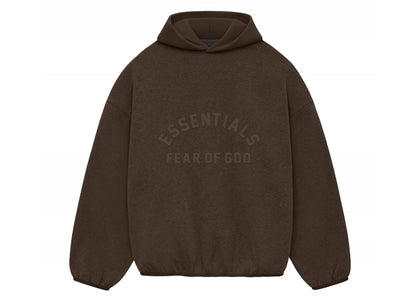 Fear of God Essentials Core Collection Nylon Fleece Hoodie Heather Wood/Wood - apparel view 2