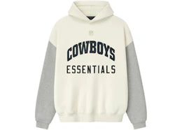 Fear of God Essentials Cowboys Sport Hoodie Cream/Concrete Heather - authentic Fear of God apparel