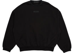 Fear of God Essentials Crewneck Sweatshirt (SS24) Jet Black - authentic Fear of God apparel