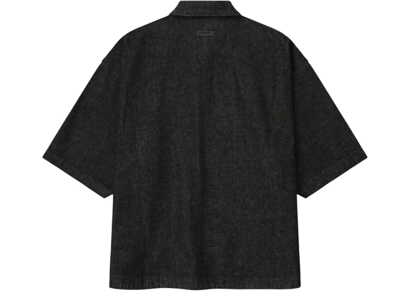 Fear of God Essentials Denim Full Zip Work Shirt Vintage Black - vue secondaire B