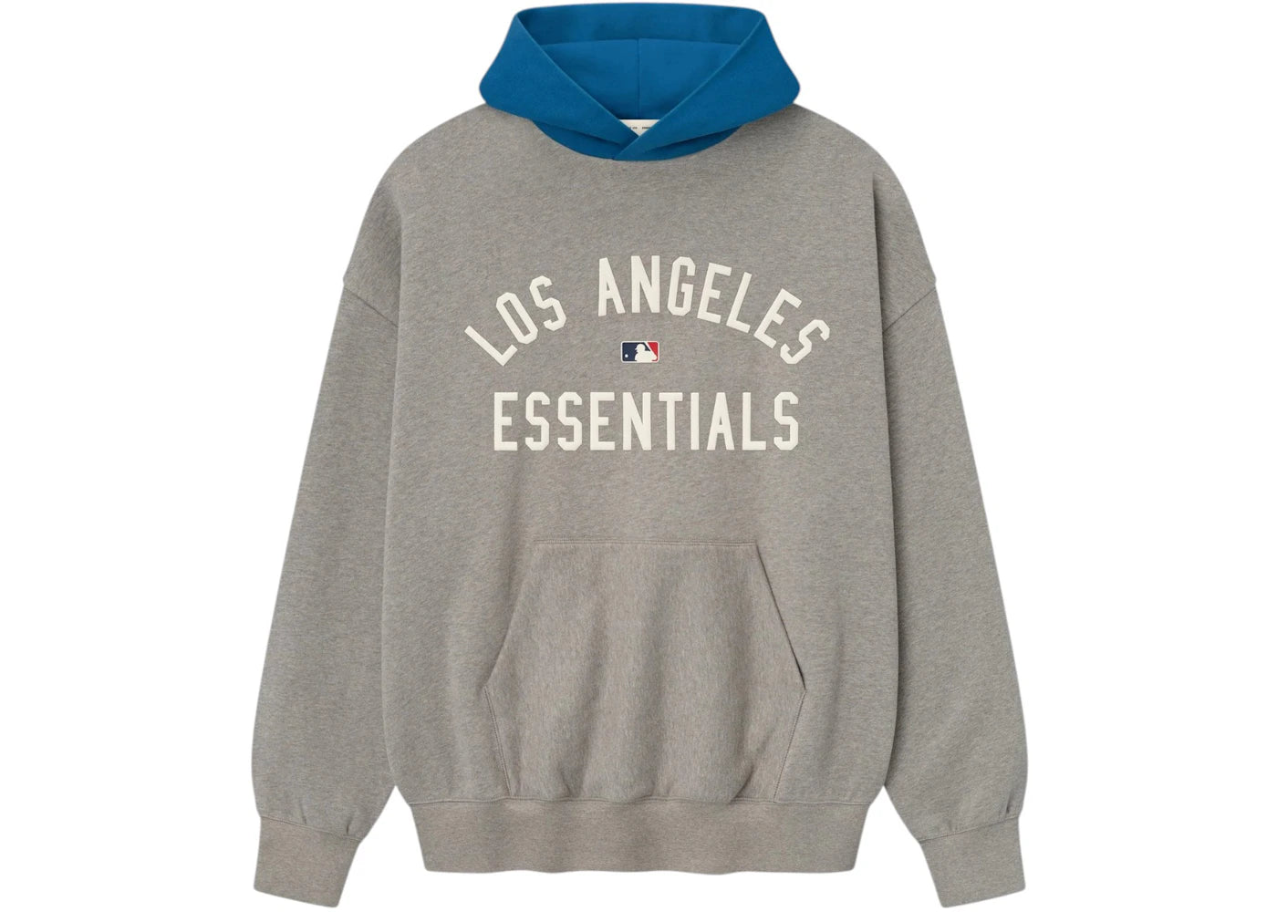 Fear of God Essentials Dodgers Sport Hoodie Concrete Heather/Blue Sapphire - vue secondaire A