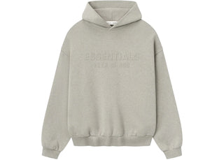 Fear of God Essentials Embossed Classic Fleece Hoodie Warm Heather - apparel view 2