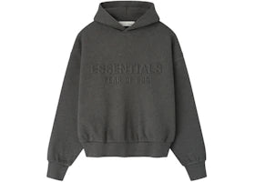 Fear of God Essentials Embossed Essentials Classic Hoodie Charcoal Heather - vue 360