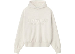 Fear of God Essentials Embossed Essentials Classic Hoodie Oatmeal Heather - apparel view 2