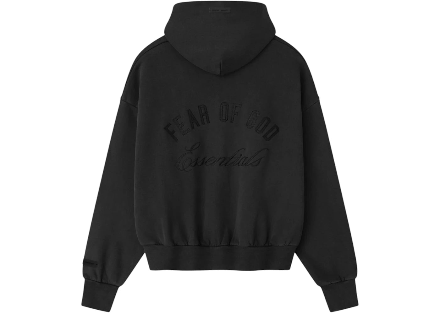 Fear of God Essentials Embroidered Classic Full Zip Hoodie Vintage Black - vue secondaire B