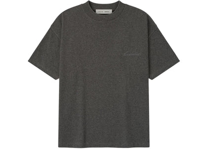 Fear of God Essentials Embroidered Classic Short Sleeve Tee Charcoal Heather - authentic Fear of God product