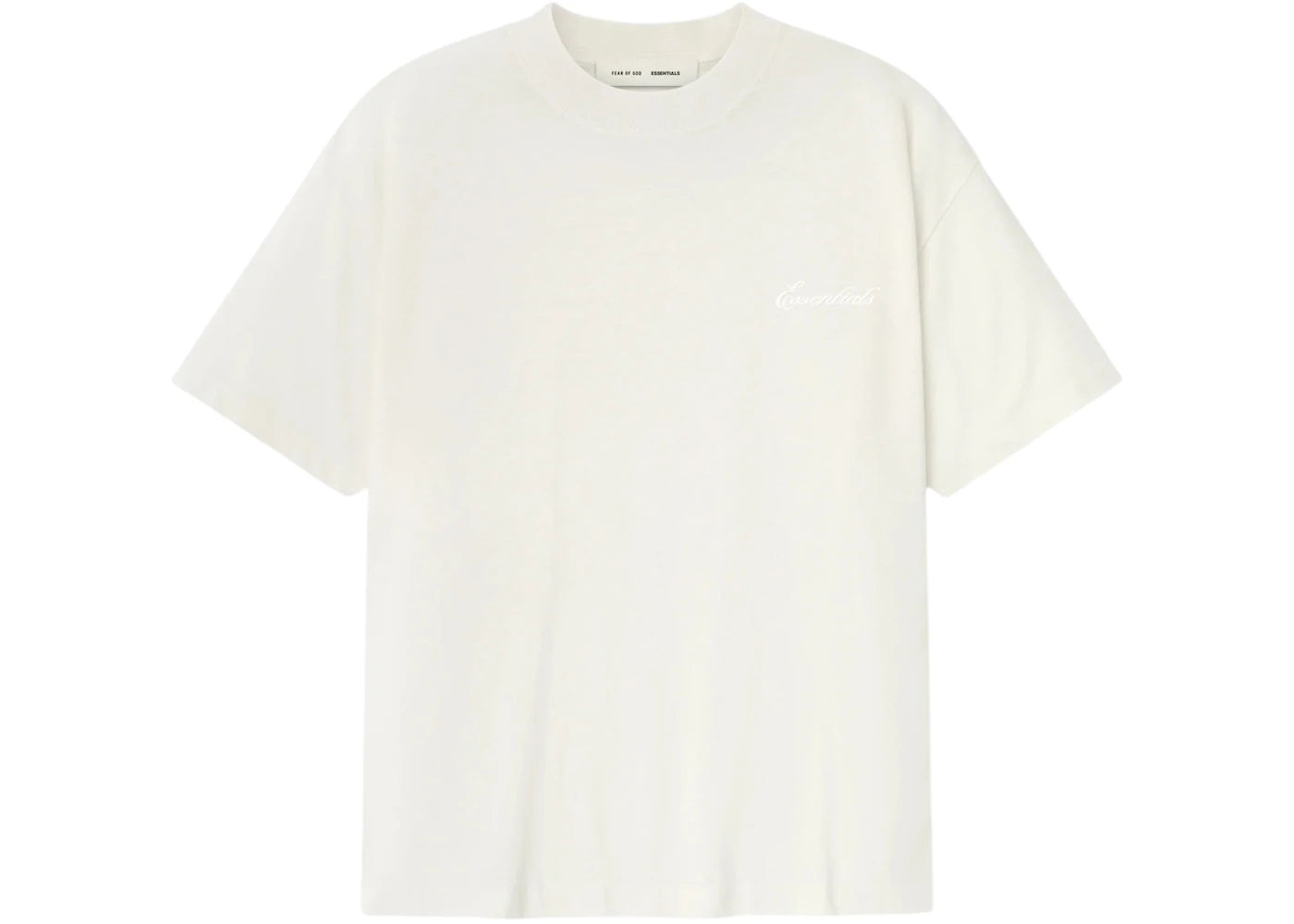 Fear of God Essentials Embroidered Essential Tee Ivory - vue secondaire A