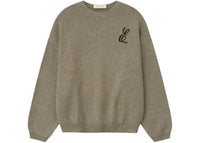 Fear of God Essentials Embroidered Waffle Crewneck Sweater Homestead Heather