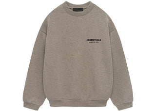 Fear of God Essentials Fleece Crewneck (FW24) Heather Gray - authentic Fear of God product