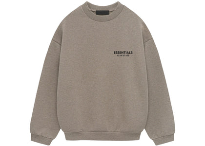 Fear of God Essentials Fleece Crewneck (FW24) Heather Gray - authentic Fear of God product