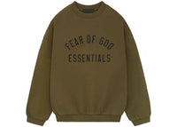 Fear of God Essentials Fleece Crewneck Olive