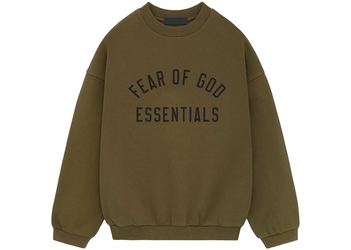 Fear of God Essentials Fleece Crewneck Olive - vue secondaire A