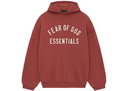 Fear of God Essentials Fleece Hoodie Crimson - authentic Fear of God apparel