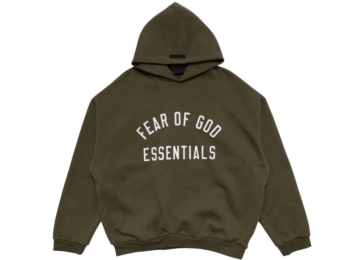 Fear of God Essentials Fleece Hoodie Military - vue 360