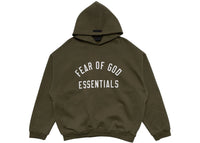 Fear of God Essentials Fleece Hoodie Military