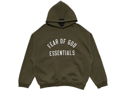 Fear of God Essentials Fleece Hoodie Military - authentic Fear of God apparel