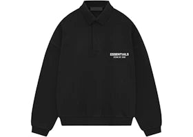 Fear of God Essentials Fleece Polo (FW24) Black - authentic Fear of God product