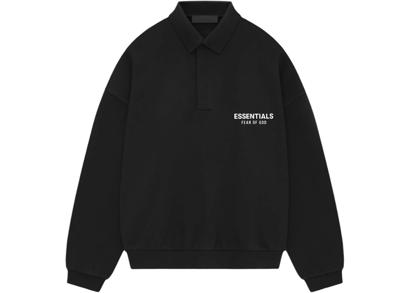 Fear of God Essentials Fleece Polo (FW24) Black - vue secondaire A