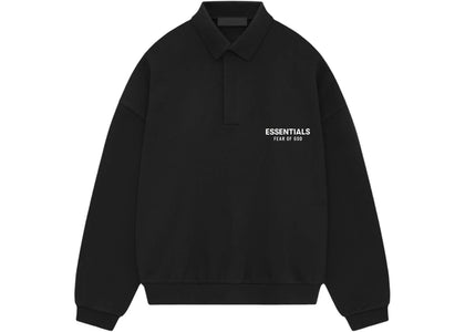Fear of God Essentials Fleece Polo (FW24) Black - product view 2