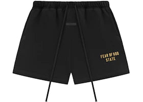 Fear of God Essentials Fleece Soccer Short Black - vue 360