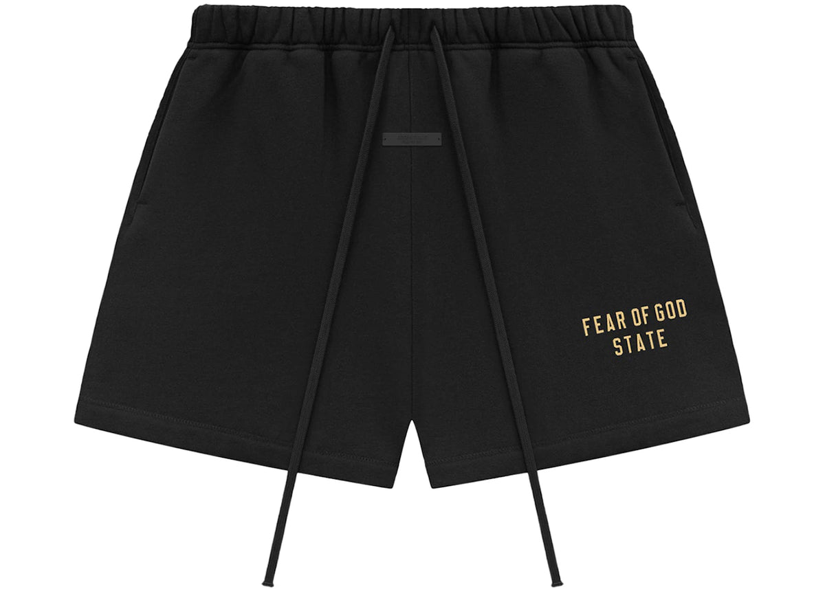 Fear of God Essentials Fleece Soccer Short Black - vue 360
