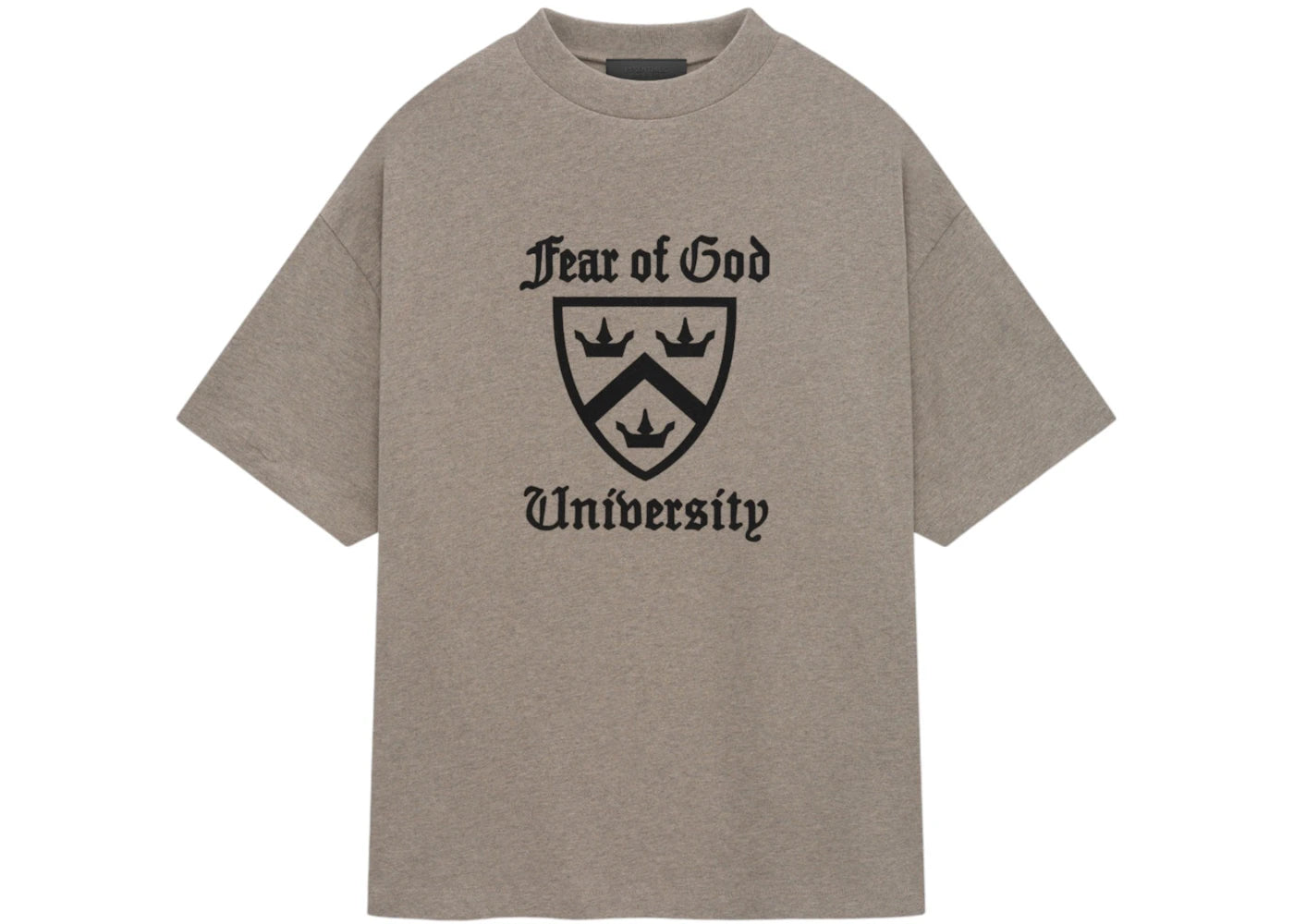 Fear of God Essentials Heavy Crewneck Tee Heather Gray - vue 360