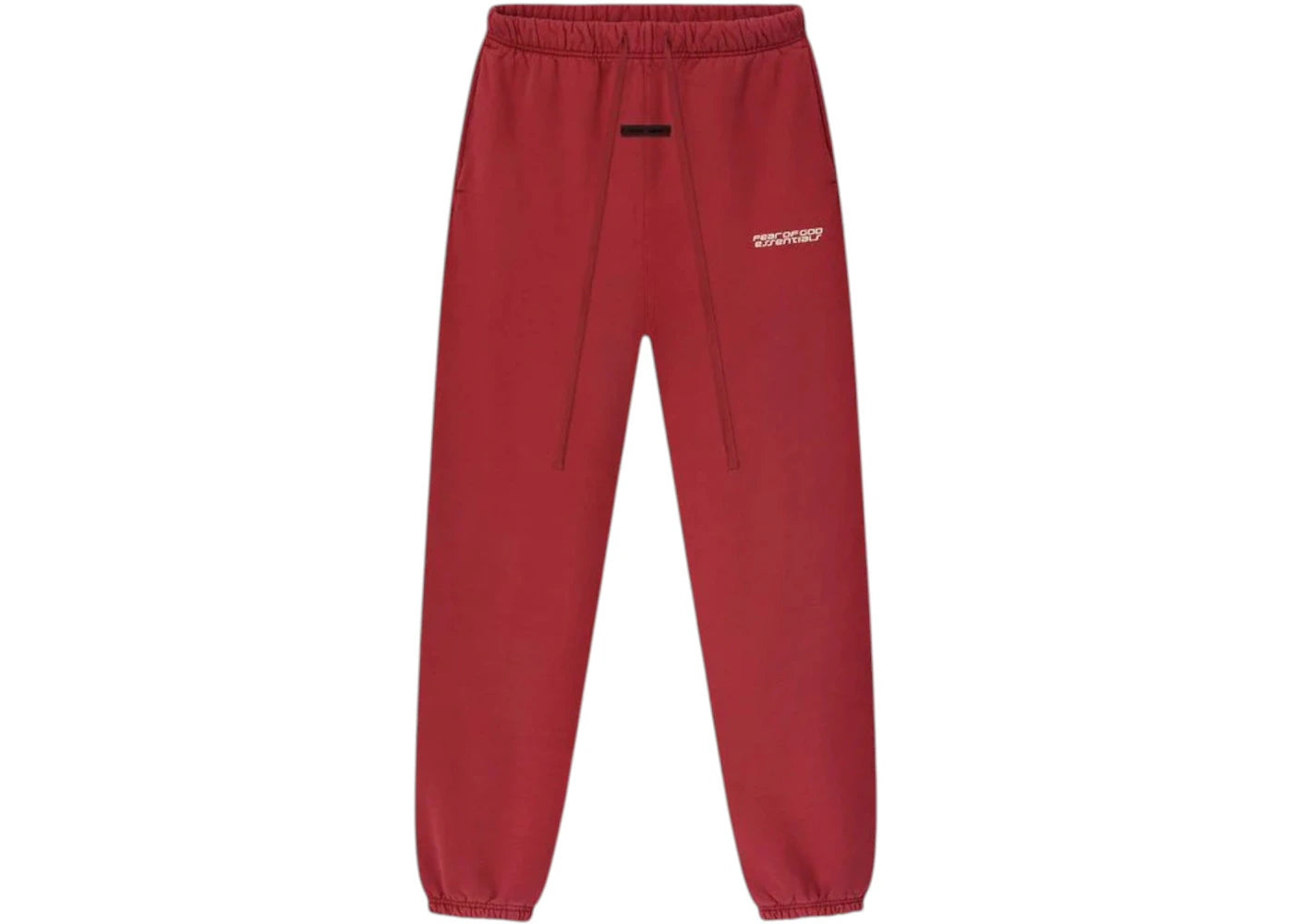 Fear of God Essentials Heavy Fleece Classic Sweatpant Crimson - vue 360