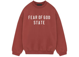 Fear of God Essentials Heavy Fleece Crewneck Crimson - authentic Fear of God product