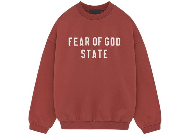 Fear of God Essentials Heavy Fleece Crewneck Crimson