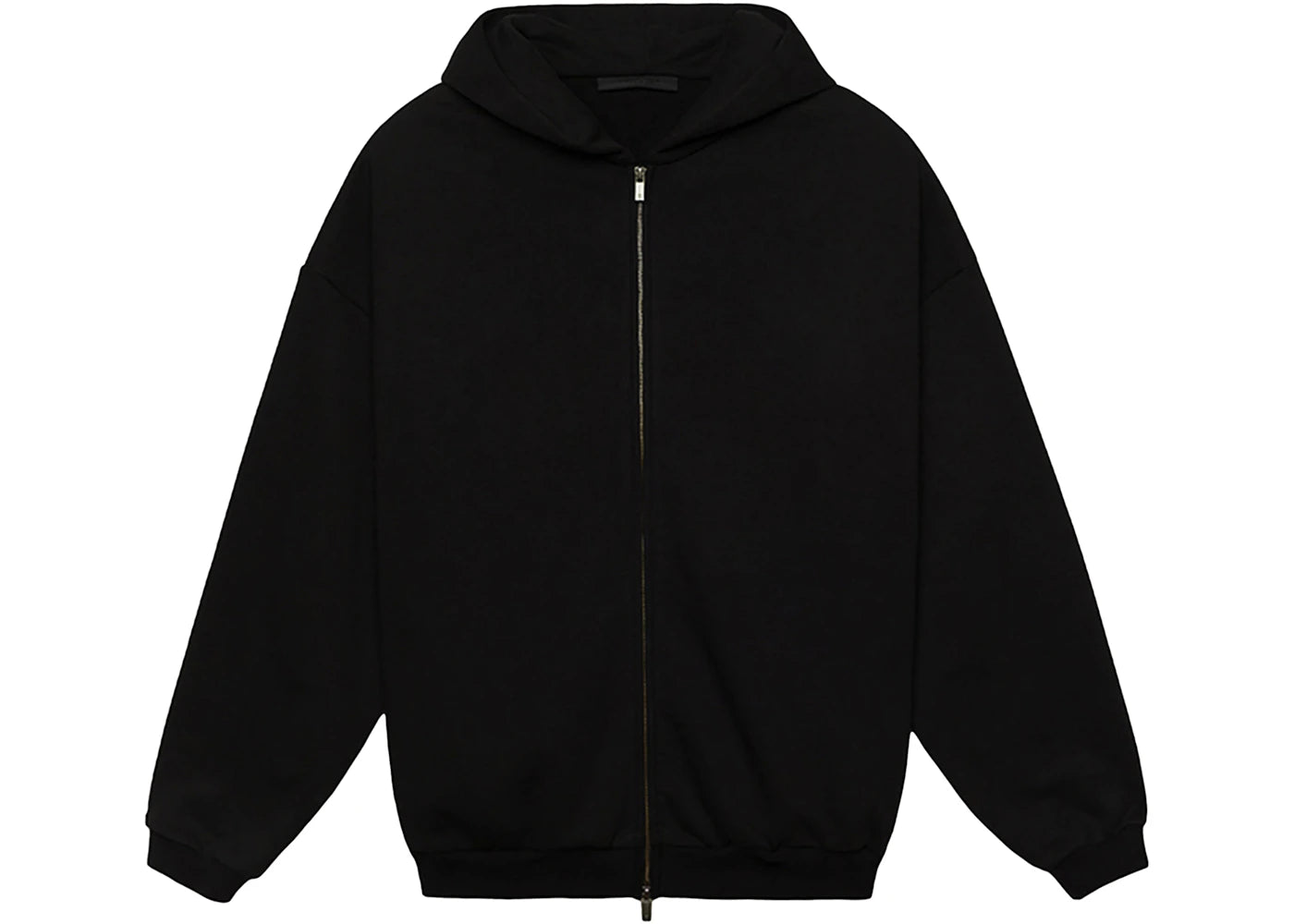 Fear of God Essentials Heavy Fleece Full Zip Hoodie Black - vue 360