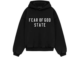 Fear of God Essentials Heavy Fleece Hoodie Black - vue 360