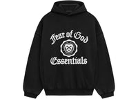 Fear of God Essentials Heavy Fleece Vintage Shrunken Hoodie Black