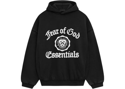 Fear of God Essentials Heavy Fleece Vintage Shrunken Hoodie Black - authentic Fear of God apparel