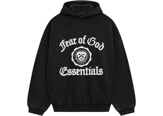 Fear of God Essentials Heavy Fleece Vintage Shrunken Hoodie Black sneakers - authentic Fear of God shoes