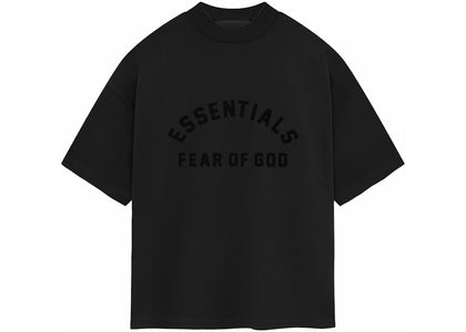 Fear of God Essentials Heavy Jersey Crewneck Tee Jet Black - apparel view 2