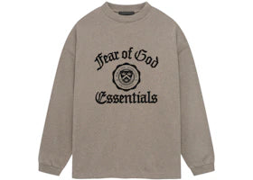 Fear of God Essentials Heavy Longsleeve Tee Heather Gray - authentic Fear of God product