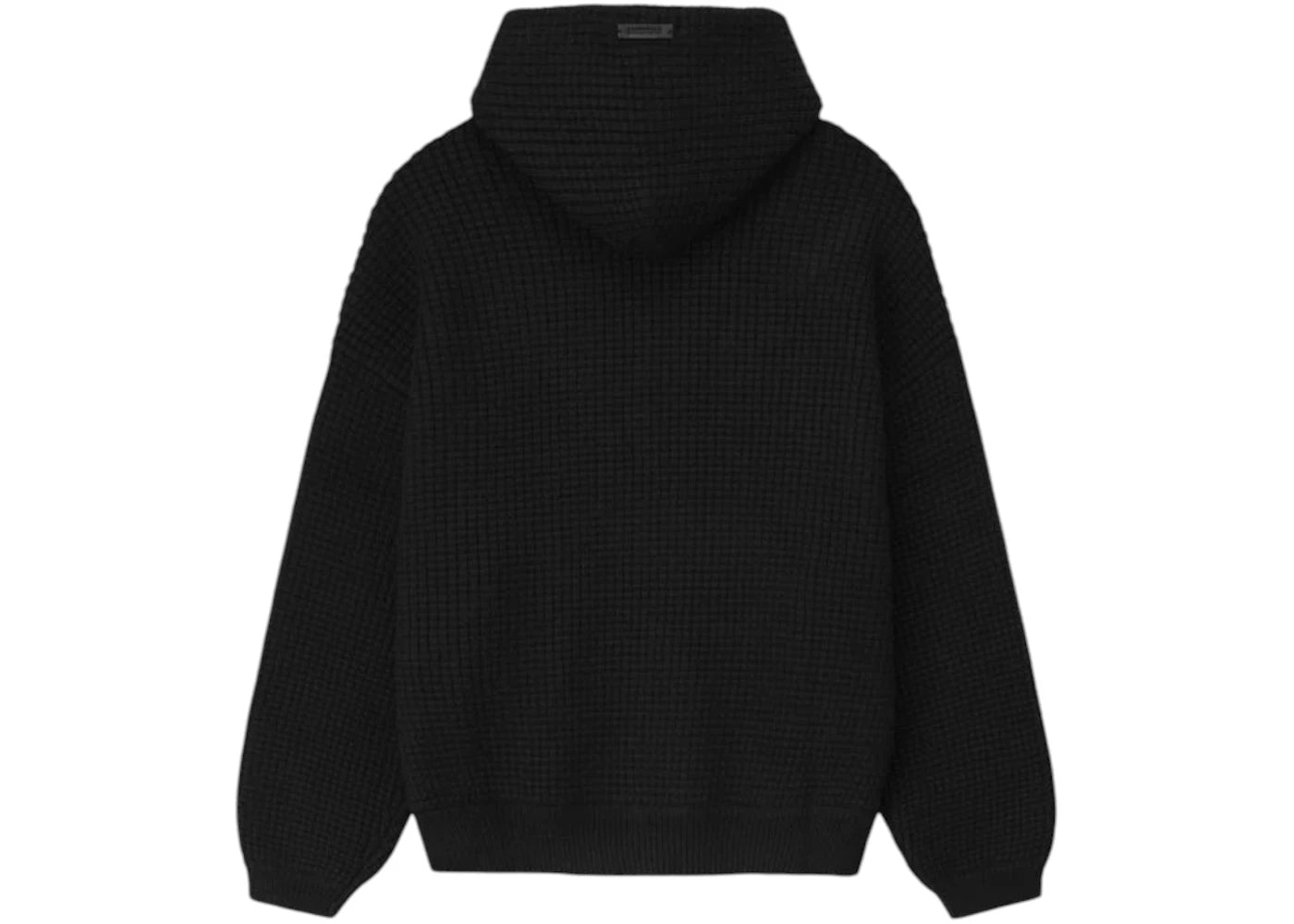 Fear of God Essentials Heavy Waffle 90's Hoodie Vintage Black - vue secondaire B