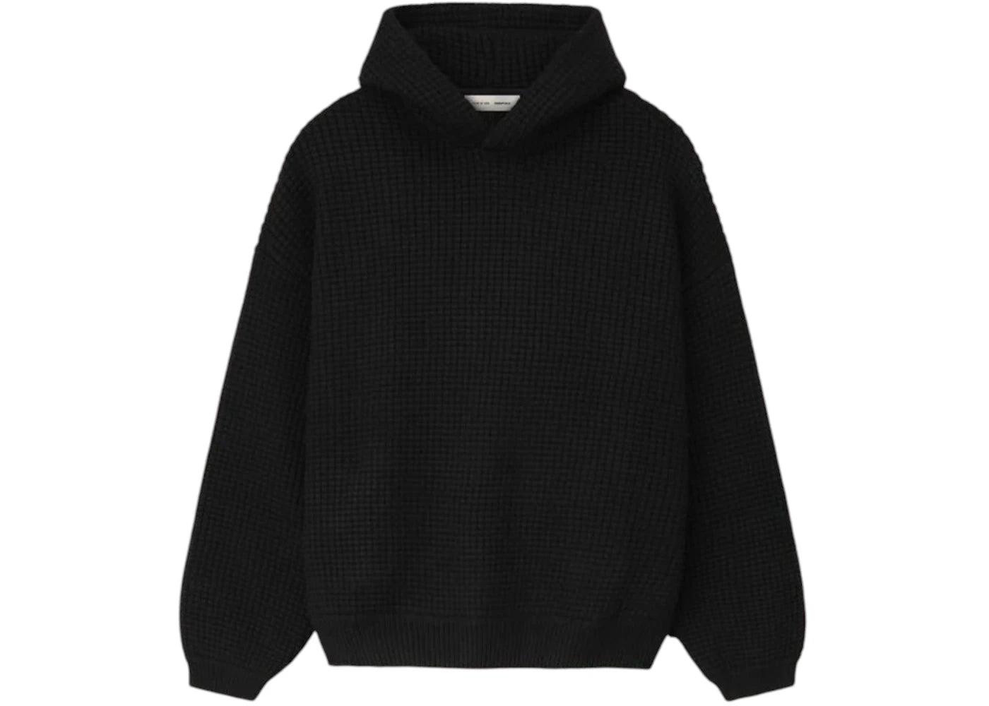 Fear of God Essentials Heavy Waffle 90's Hoodie Vintage Black - vue secondaire A
