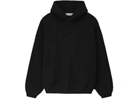Fear of God Essentials Heavy Waffle 90's Hoodie Vintage Black - authentic Fear of God apparel