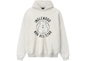 Fear of God Essentials Inglewood X All Star Weekend '26 90's Hoodie Oatmeal Heather - vue 360