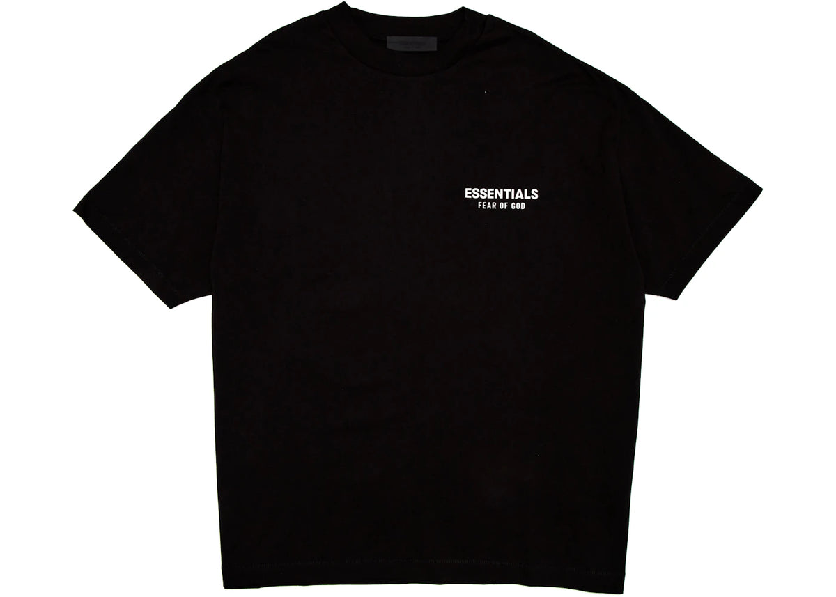 Fear of God Essentials Jersey Crewneck T-Shirt Black - vue 360